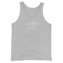 Load image into Gallery viewer, LeadingRE Unisex Tank Top (Relocation Logo on Back)