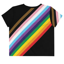 Load image into Gallery viewer, Pride Stripe All-Over Print Crop Tee
