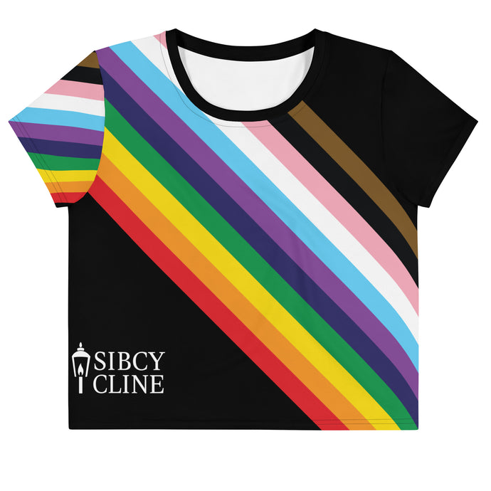 Pride Stripe All-Over Print Crop Tee