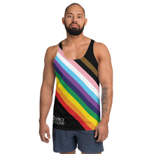 Load image into Gallery viewer, Pride Stripe Unisex Tank Top
