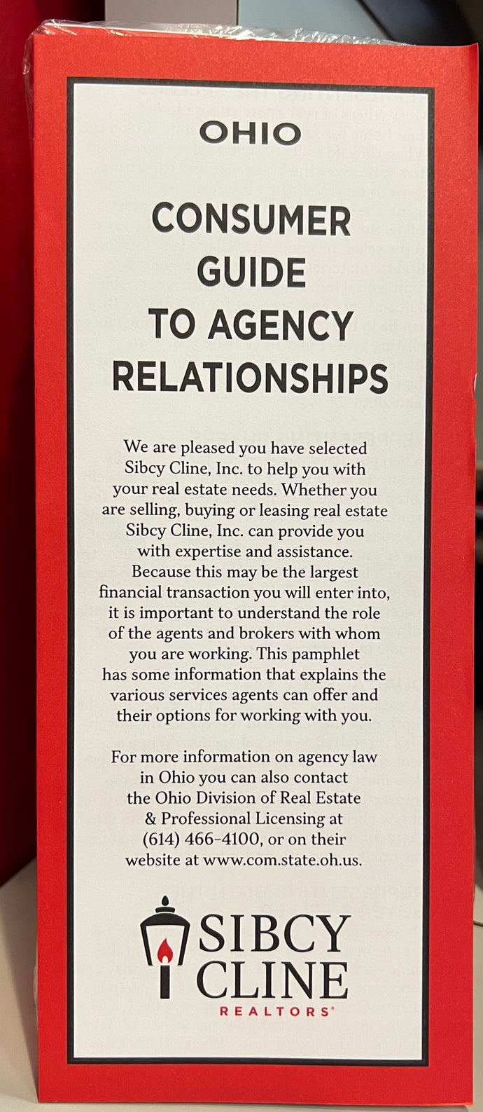 OFFICE ITEM - OHIO  Guide to Agency Relationships