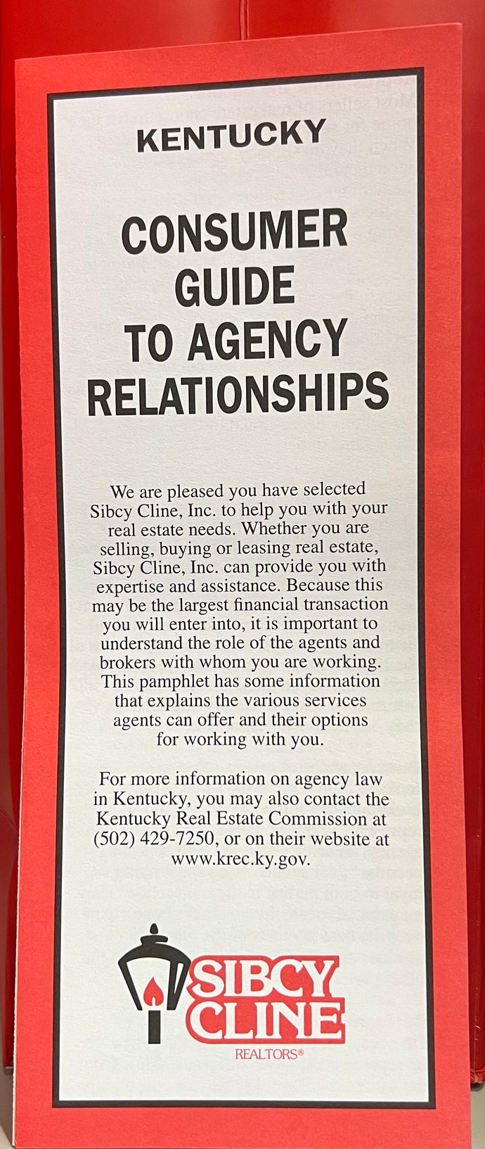 OFFICE ITEM - KY ONLY Guide to Agency Relationships