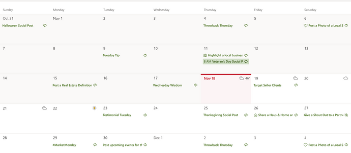 Content Calendar Subscription