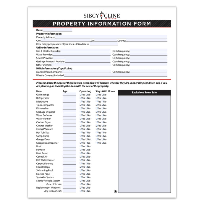 Property Information Form