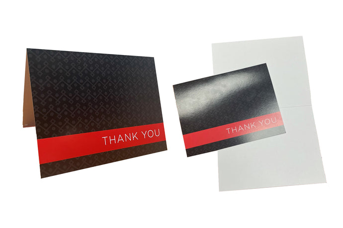 Thank You Cards - Black Patterned